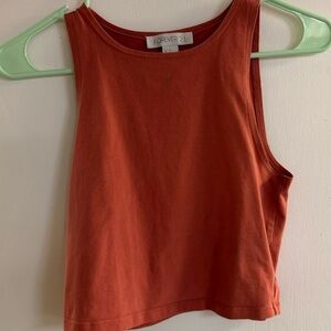 brown crop top
